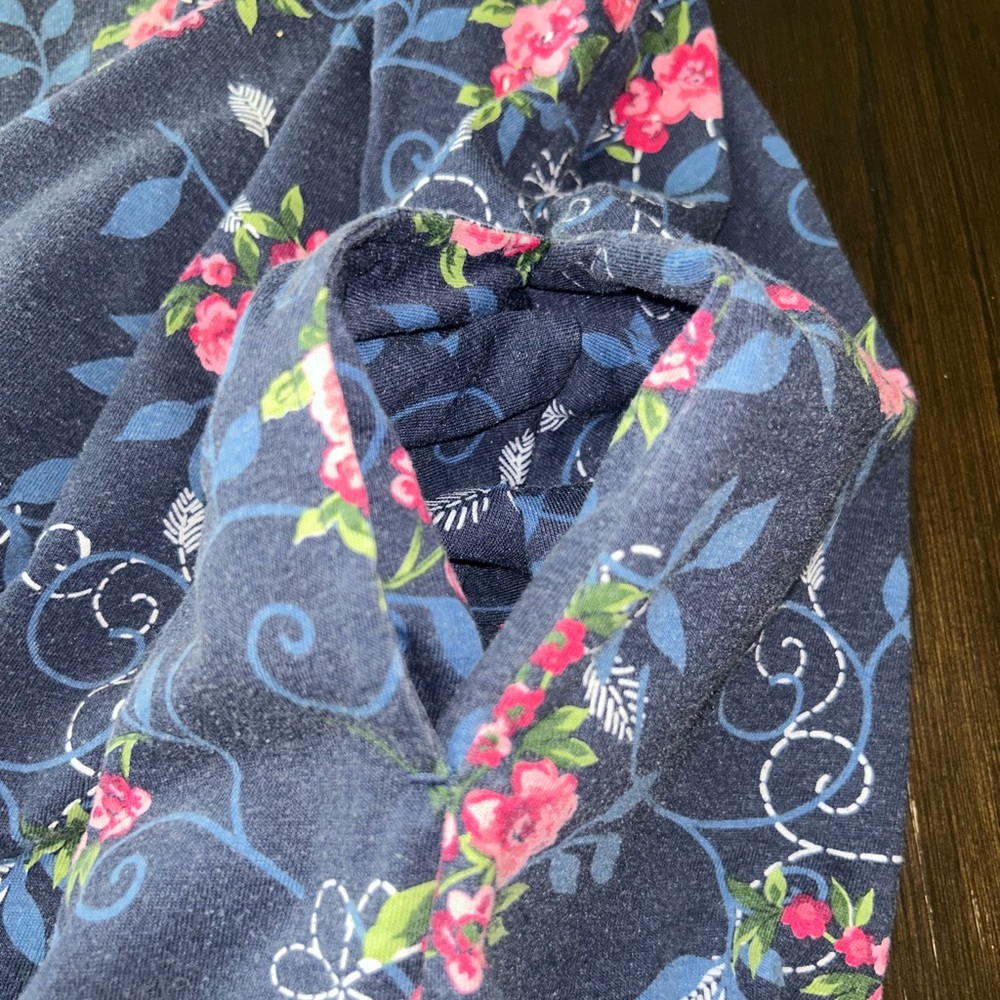 Floral Nightgown in Blue and Pink - Picture 9 of 10